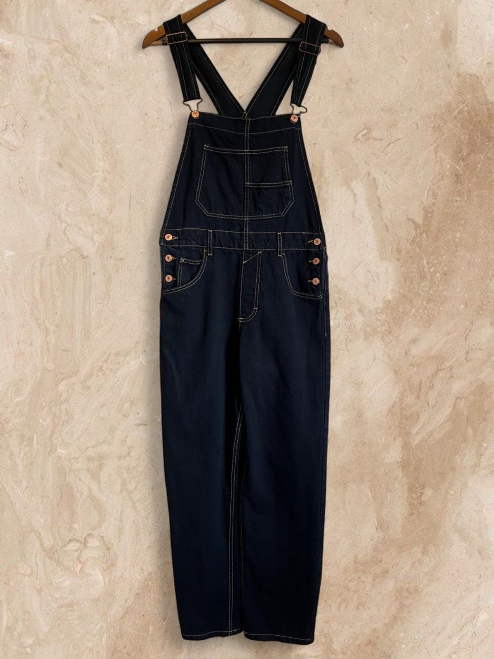 We The Free Free People Ziggy Denim Overalls in Dark Wash Size Small - Picture 2 of 7